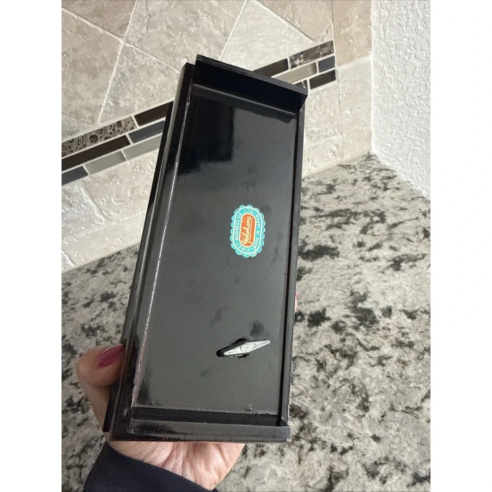 Music Jewelry Box With Floral Engraving From Japan